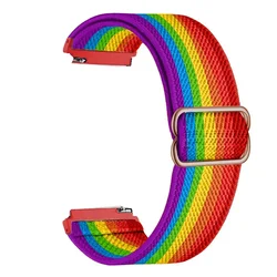 Breathable Nylon Loop Strap Bracelet - Self - test width 20mm (Rainbow colors)