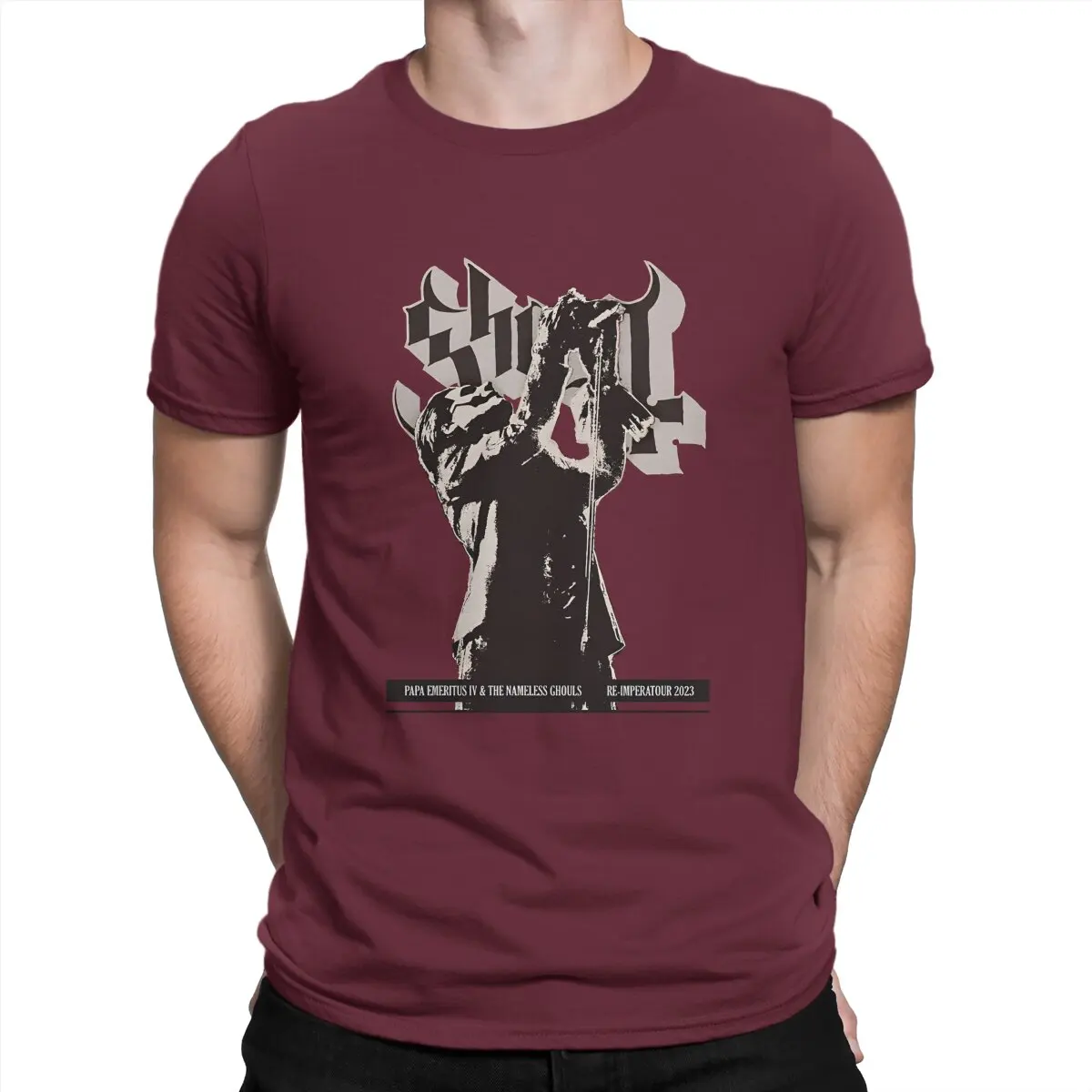thumbnail image 1 of Camiseta de hombre con póster de banda, camiseta creativa, camiseta de manga corta con cuello redondo, algodón puro, regalo de cumpleaños, 1 of 7