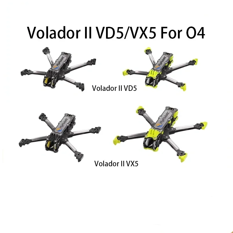 Cadre Volador II V2 5 pouces monté avec composants électroniques, prêt pour le vol FPV.