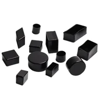 Square Silicone Chair Leg Caps Non-slips Table Foot Dust Cover Socks Floor Protector Pads Pipe Plugs Furniture Leveling Feet 3