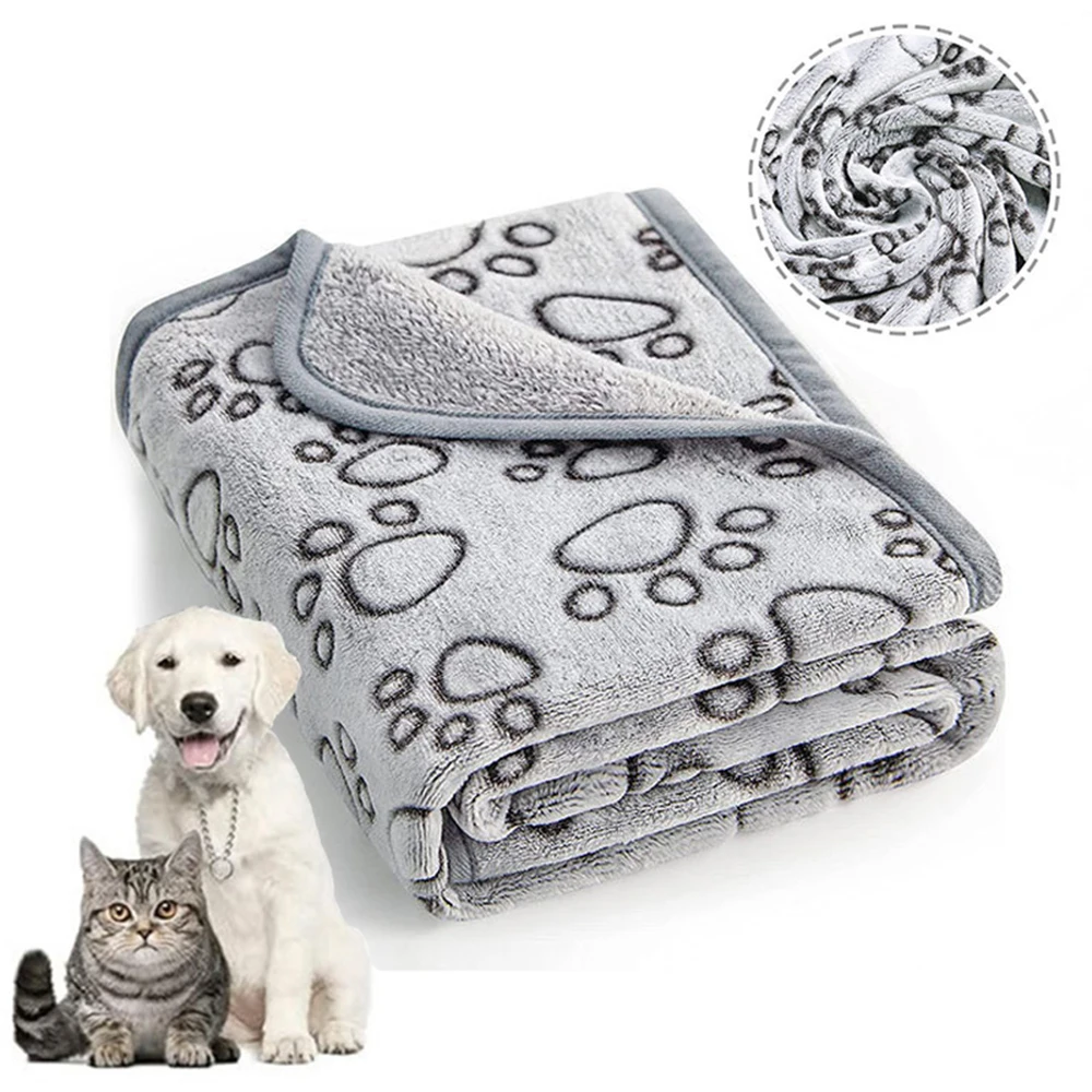 Soft Paw Print Pet Blanket 1