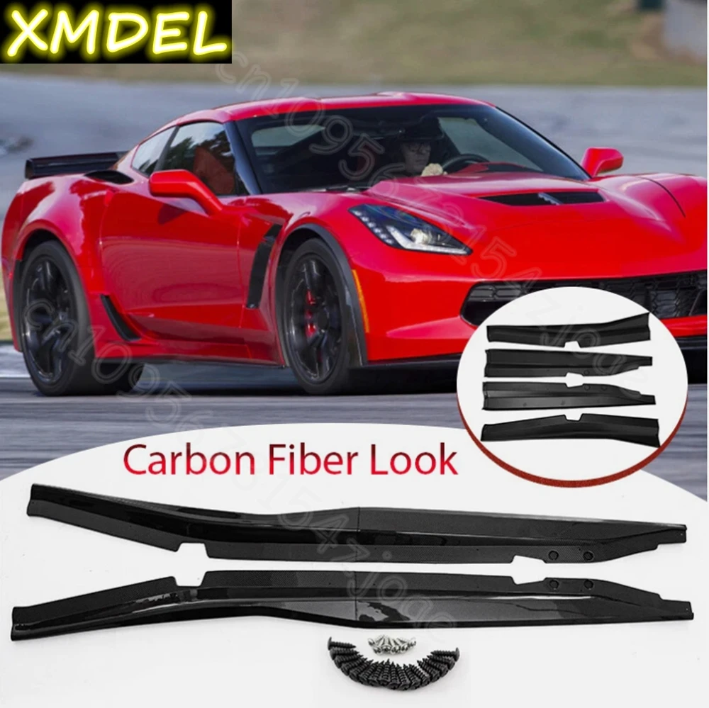 2014-19년형 코르벳 C7 Z06 스테이지 3 카본룩 프론트 립 윙렛 및 사이드 스커트