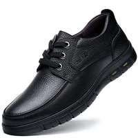 Anti-Slip Leather Casual Shoes For Men Comfortable Soft Face Office Work Shoes Spring Autumn Business Cases Non-Slip Loafers