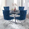 Elegance Velvet Dining Chairs Set of 4, Luxurious Upholstered Tufted Dining Room Chairs, Glam Royal Velvet Accent Chairs with 4