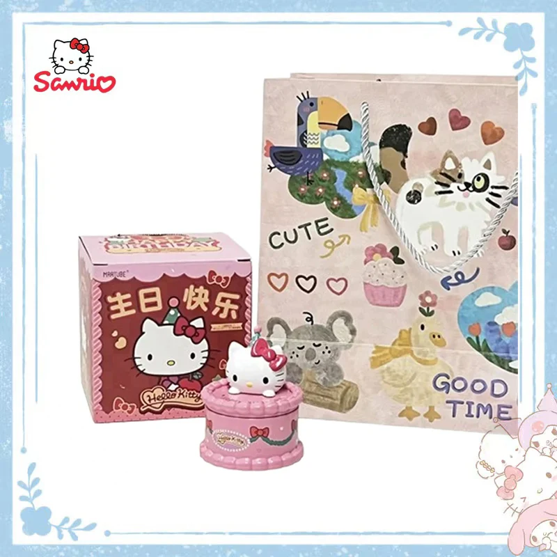 

Кавайная Sanrio My Melody Kuromi Hello Kitty Свеча Лучший друг подруга Градуированный сувенир Подарочная коробка Аниме Фигурка праздничный подарок