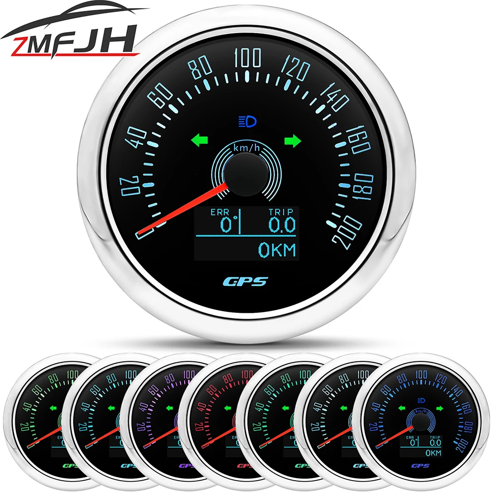 ELING 85mm GPS Speedometer 0-30km/h with GPS Antenna with 7 Color Backlight for Car Engine Boat (0-30km/h WS ELING 85mm GPS Speedometer 0-30km/h with GPS Antenna with 7 Color Backlight for Car Engine Boat (0-30km/h WS