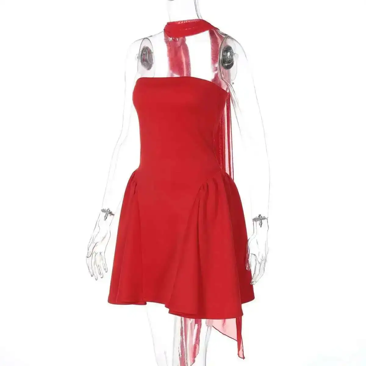 Elegant Off Shoulder A-Line Dress - Sexy Backless Mini Party Dress for Women