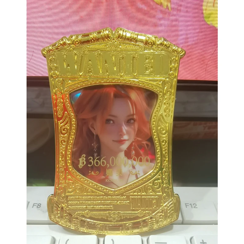Anime One Piece Luffy Nami Robin Chopper Sanji Shanks Metal Bounty Rare Collectible Cards Christmas Birthday Gift Children's Toy 2
