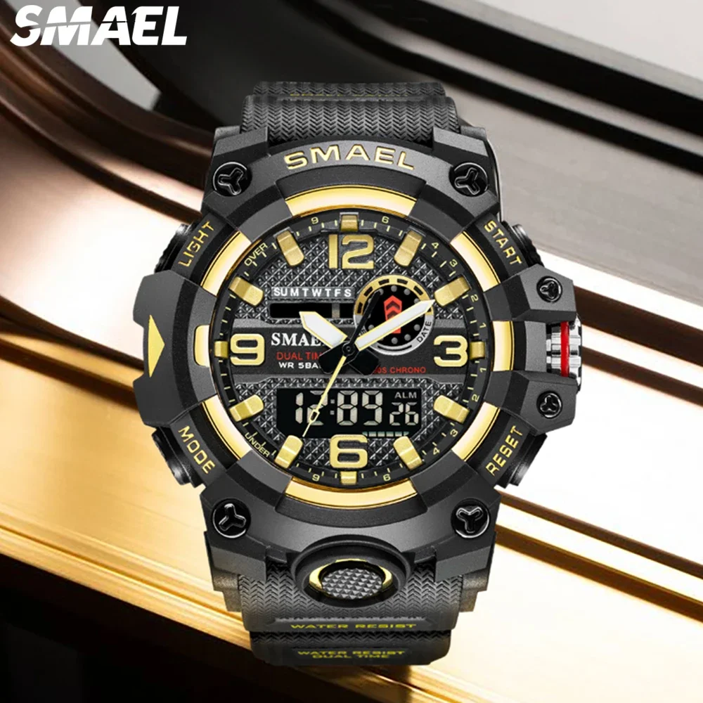 SMAEL 8035  Waterproof Outdoor Digital Electronic Watch Tactical Men's Multifunctional Watch Night Glow 3