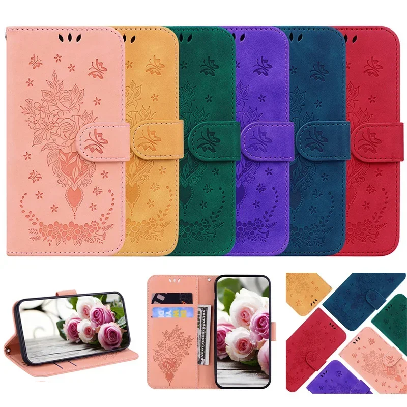 Elegant Painted Flip Leather Magnetic Phone Case - Premium Protective Cover for Samsung Galaxy Series