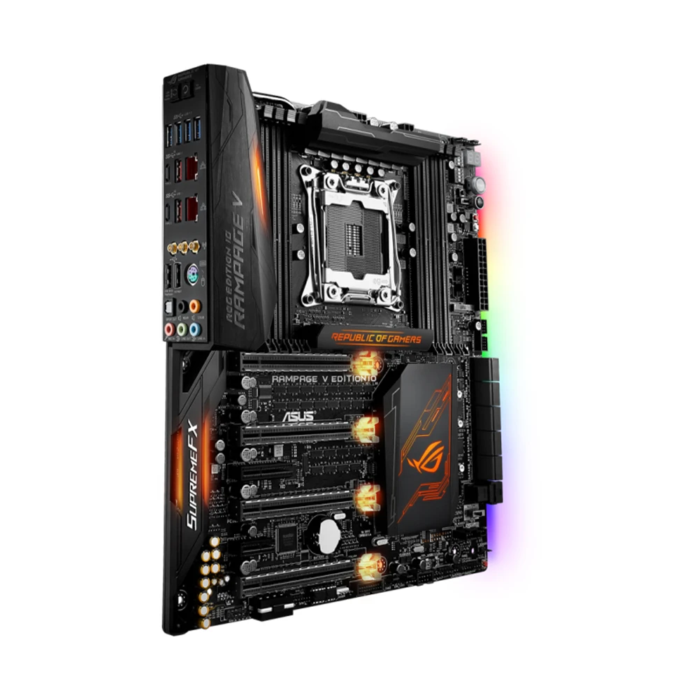 ASUS RAMPAGE V EDITION 10 E-ATX Motherboard Supports Core i7 X