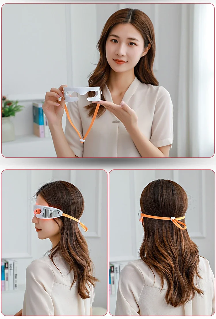 Ionic Vibrating Relief Eye Bag Wrinkle Removal Electric Massager Led Eye Beauty Mask
