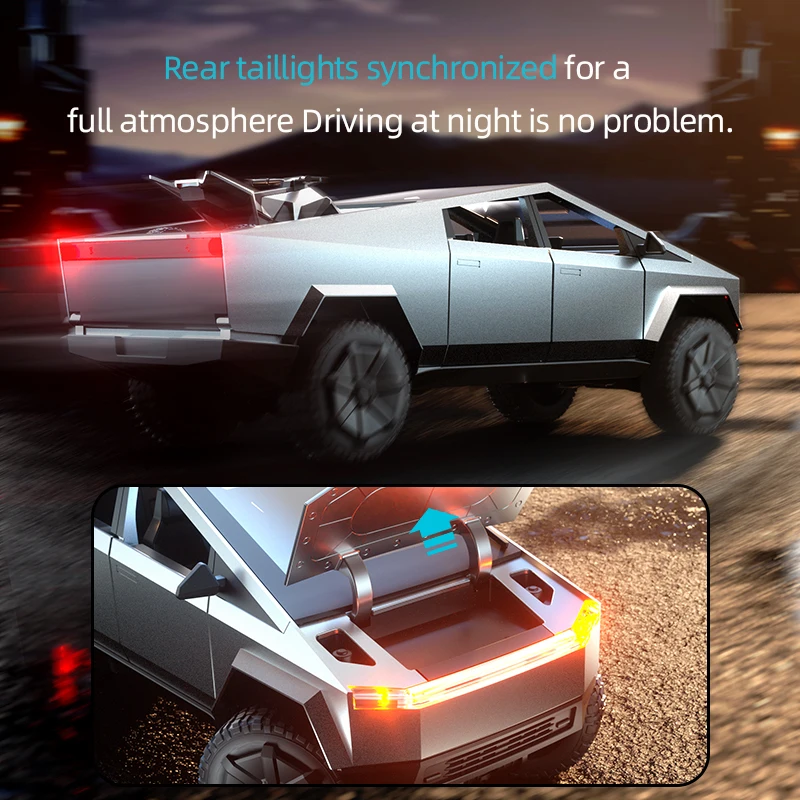 C8817 RC Car Alloy Car Model Simulation Off-Road Vehicle Camping Equipment Pickup Truck Kids Toys Boy Gifts 6