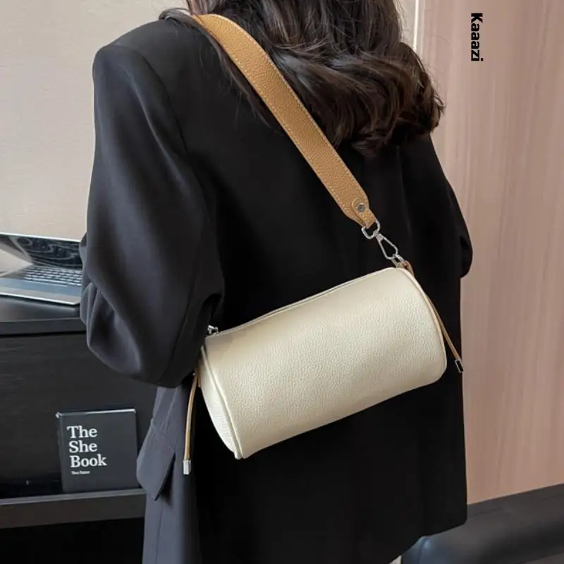 PU Crossbody Bags 2023 Luxury Cylinder Bag Korean Version Women's