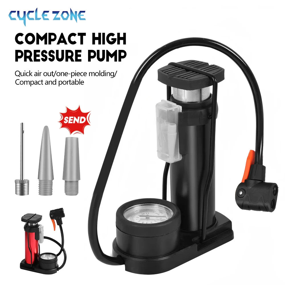 Bicycle Foot Pedal Air Pump Gauge Tire Inflator Universal MTB Bike Home Pedal Inflator Accessories air pump