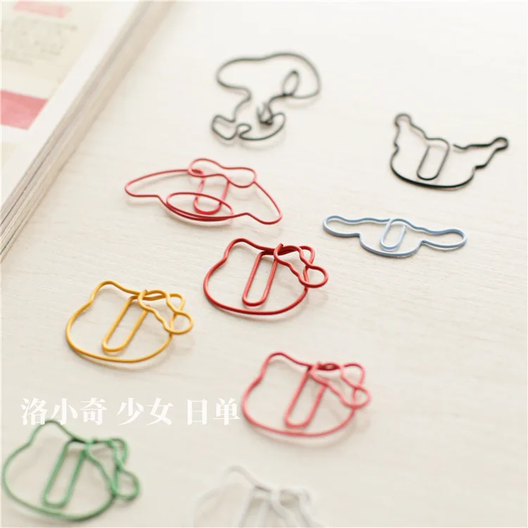 Paper Clip File Clip Decoration Cartoon Cat Shape Special-shaped Paperclip Metal Book Paper Clips