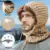 Unisex Drawstring Balaclava Hats Outdoor Slouchy Beanies Hat Skiing Cycling Fur Caps Keep Warm Plush Earflap Ushanka Knit Cap 4