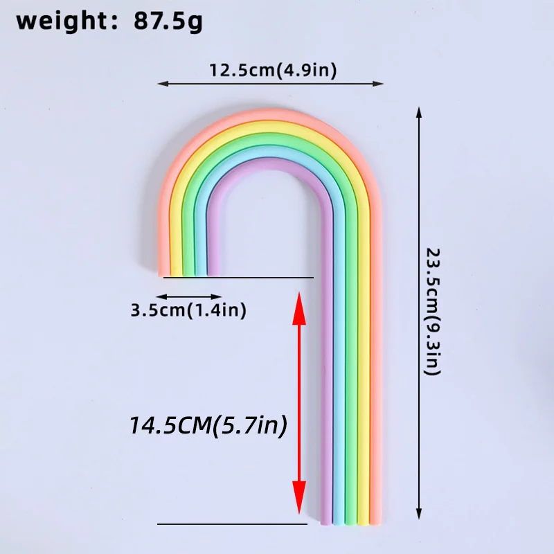 Colorful Rainbow Cake Toppers for Weddings, Baby Showers, and Birthday Parties