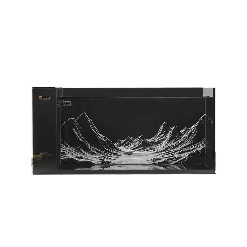Elegant Aquascaping Glass Aquarium with Integrated Side Filter