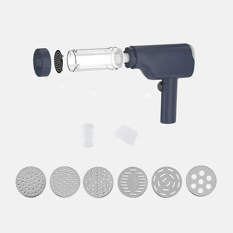 Handheld Electric Noodle Machine Cordless Noodle Press Automatic Pasta Maker with 6 Moulds Kitchen Smart Maker