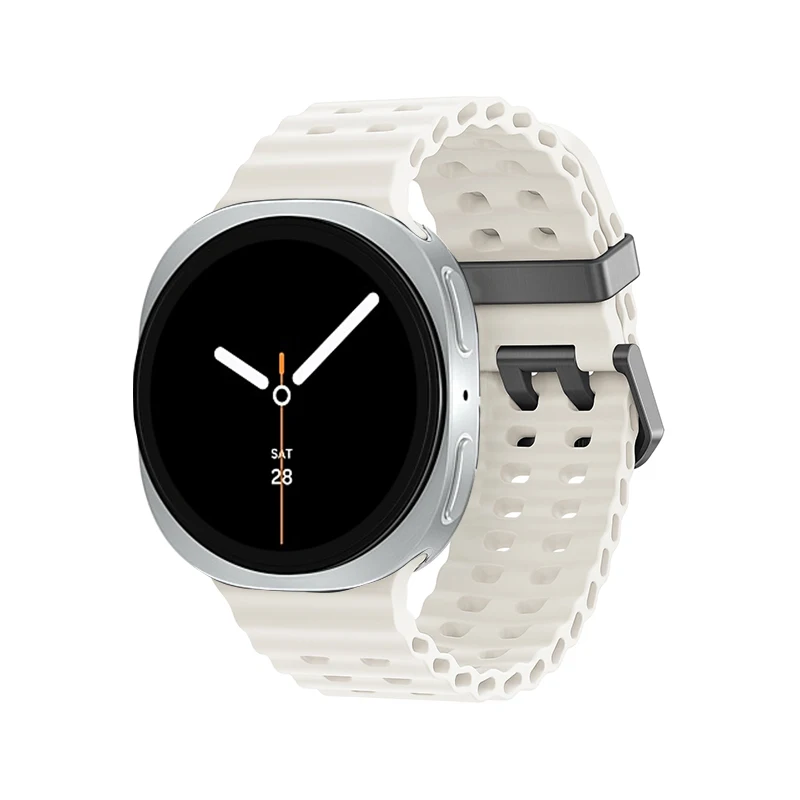 Silikon-Ozean-Armband für Samsung Galaxy Watch 9 8 40 44mm Sport Atmungsaktives Armband für Samsung Galaxy Watch 8 Classic 46mm Band – Detail 3