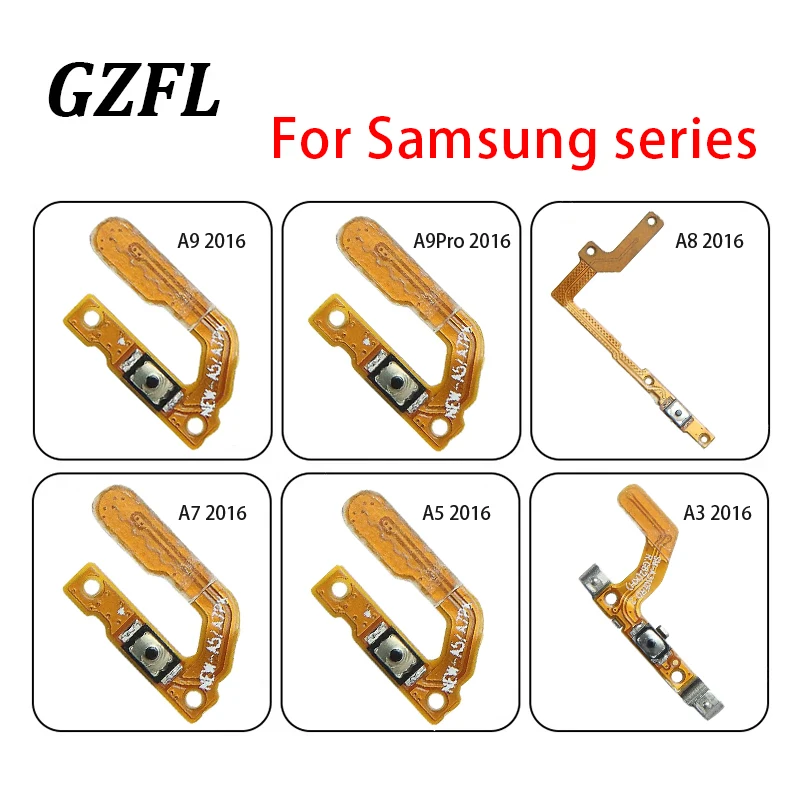 

Power Button Flex Cable For Samsung Galaxy A3 A5 A7 A8 A9 Pro 2016 On OFF Power Side Keys Buttons Switch Flex Cable