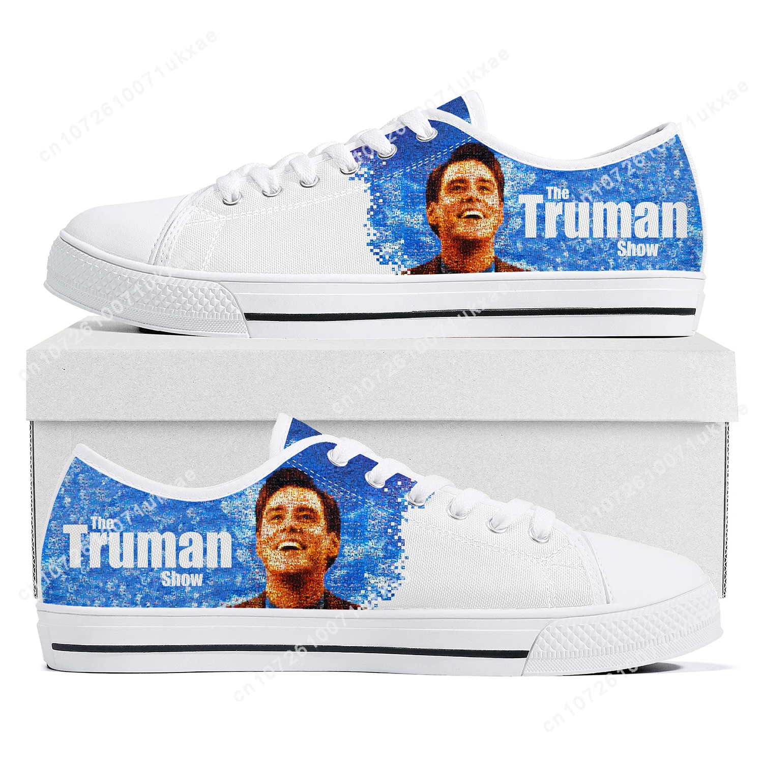 

truman show Low Top Sneakers Mens Womens Teenager High Quality Jim Carrey Canvas Sneaker couple Casual Shoes Custom Made Shoe