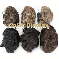 Pince à griffes sur cheveux en désordre, postiche synthétique ondulée, Chignon Donut Updo, Extensions capillaires pour femmes et filles 6