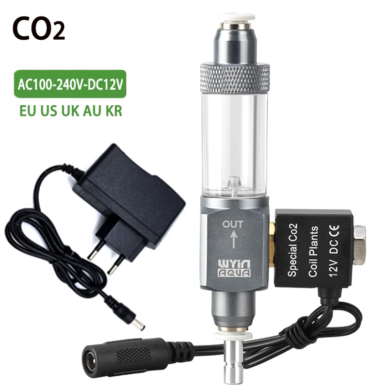 DIY Aquarium CO2 Magnetventil Blase Gauge AC100-240V Aquarium CO2 Generator Druckminderventil Ausrüstung liefert