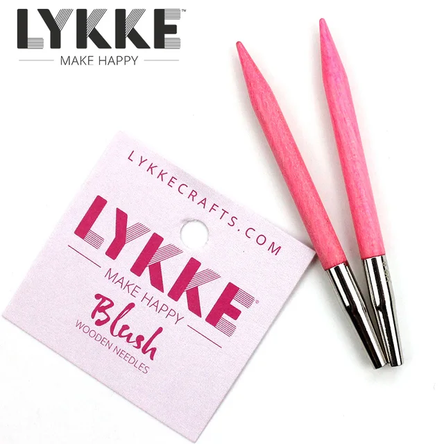 LYKKE 교체 가능한 블러쉬 뜨개질 바늘 짧은 팁, 3.5 인치