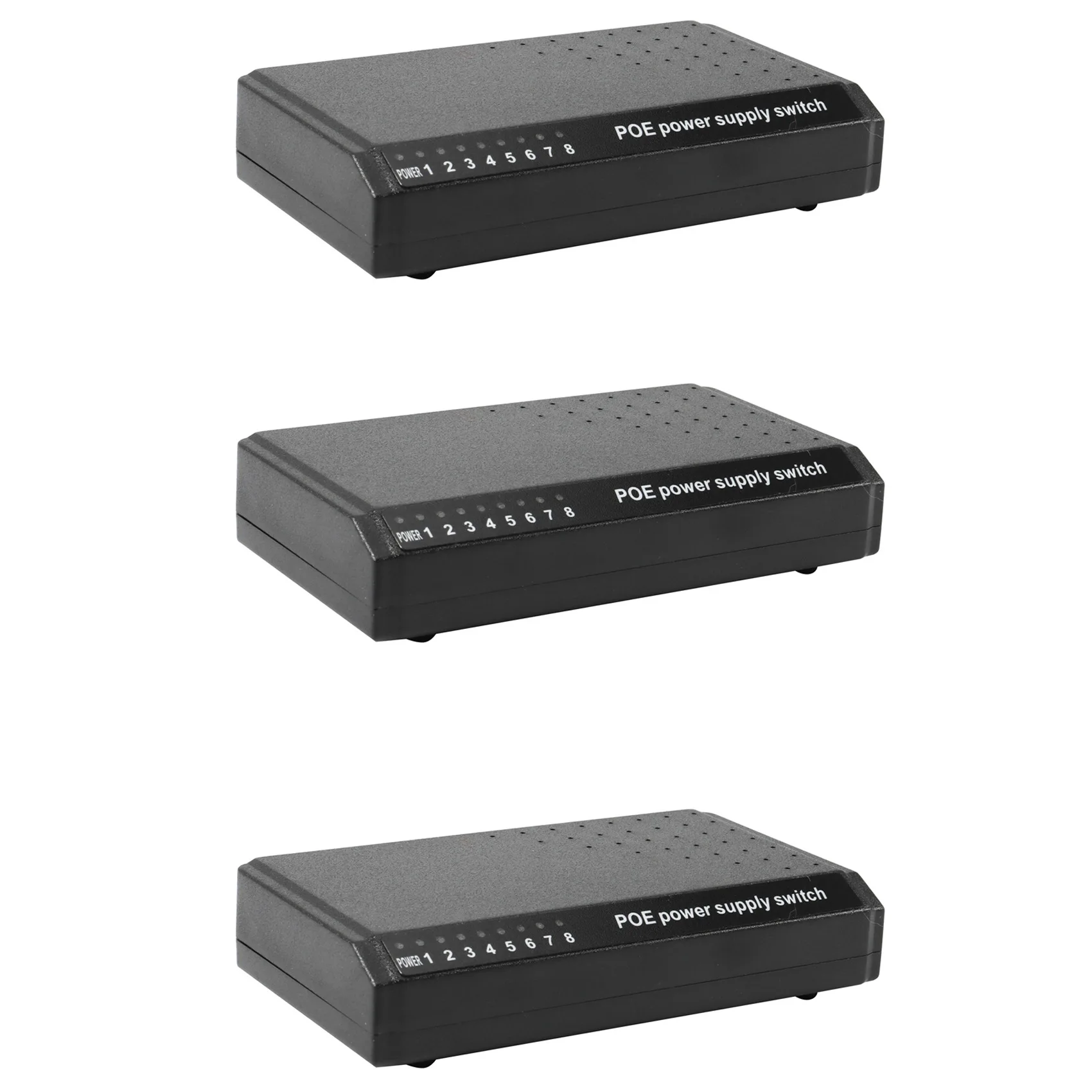 3X 8 포트 6+2 POE 스위치 인젝터 전원 어댑터 없이 RJ45 이더넷을 통한 전원 공급 가족 네트워크 시스템 10/100M