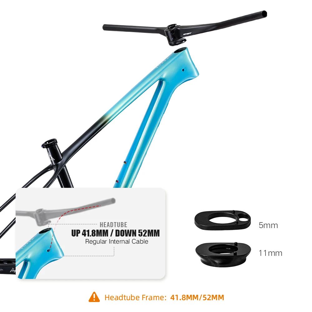 Guidon de vélo VTT GUB Full Black avec poignée ergonomique en mousse