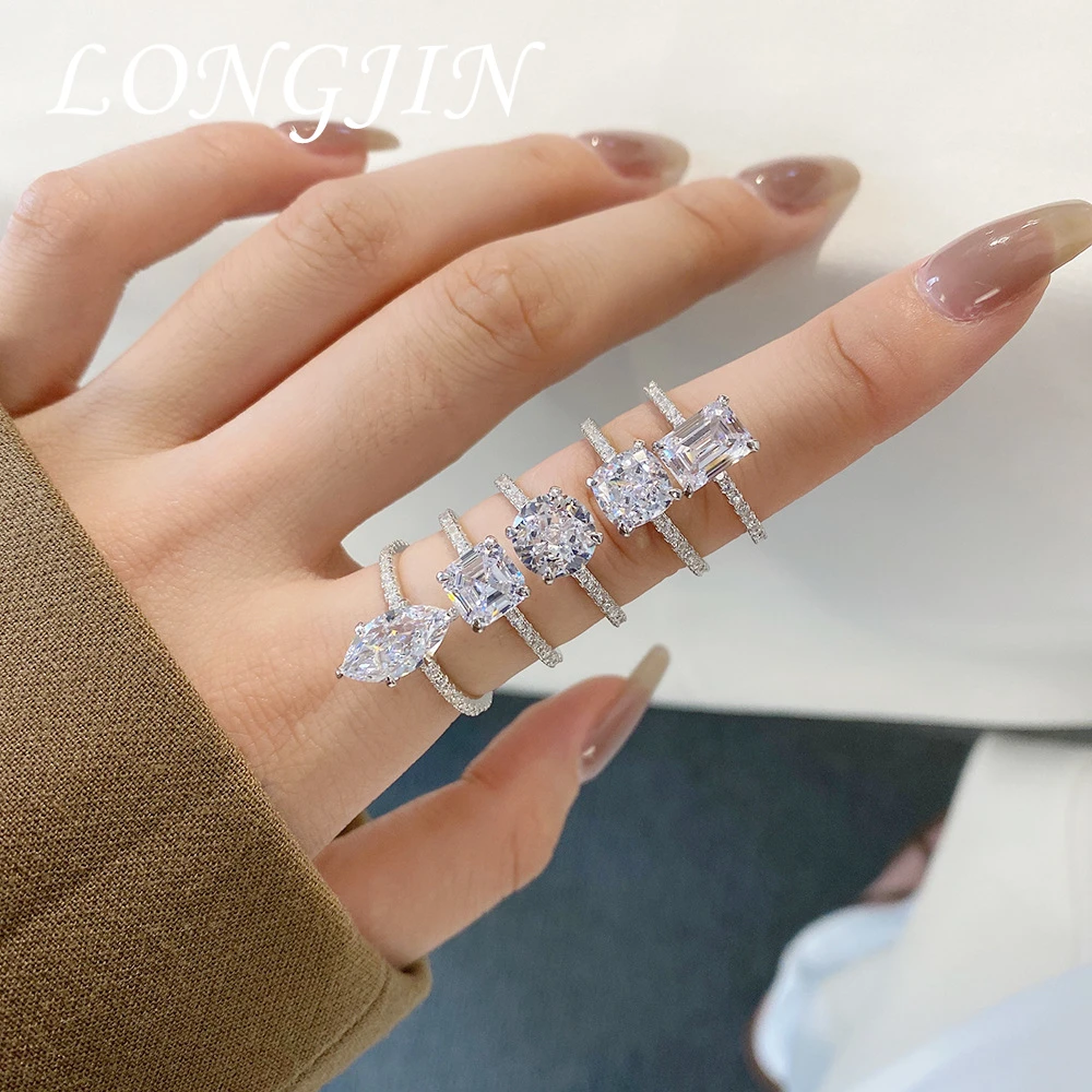 

French Retro S925 Sterling Silver Women Ring Minority Luxurious Fashion Versatile Can Be Stacked Proposal Wedding Jewelry Gift