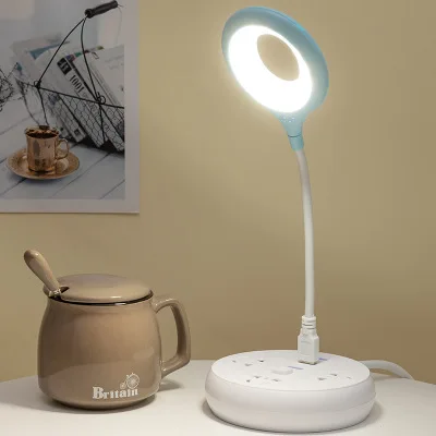 Foldable Led USB Charging Small Desk Lamp Student Reading Desk Lamp USB Eye Protection Bedroom Blue Pink White