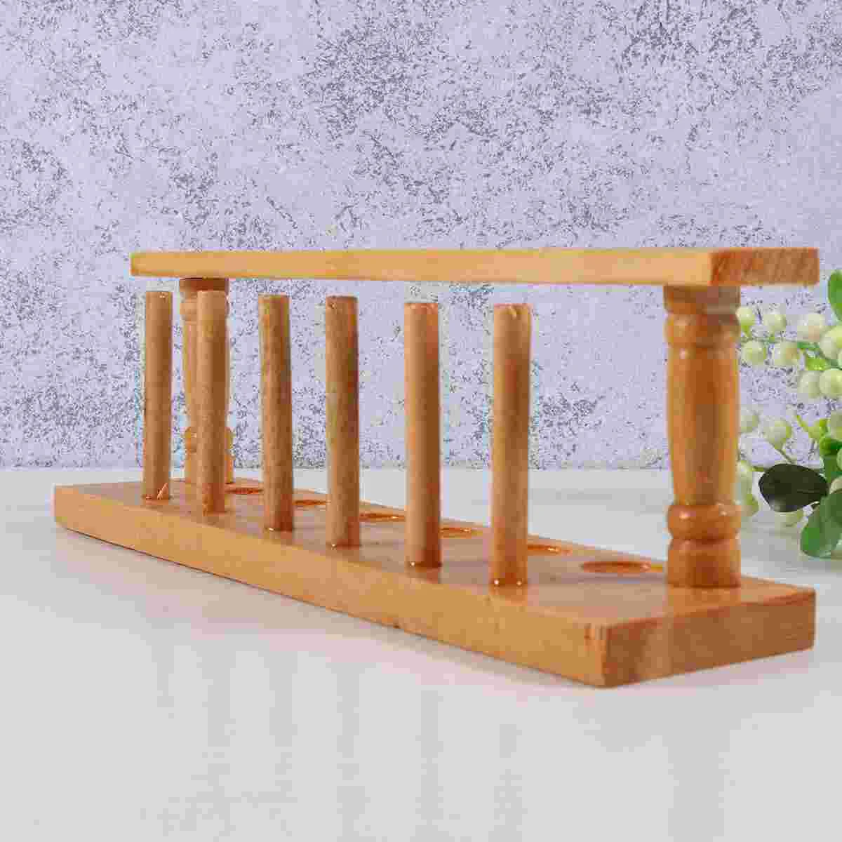 

Wooden 6 Vents Test Tube Rack Holder Stand School Laboratory Supplies