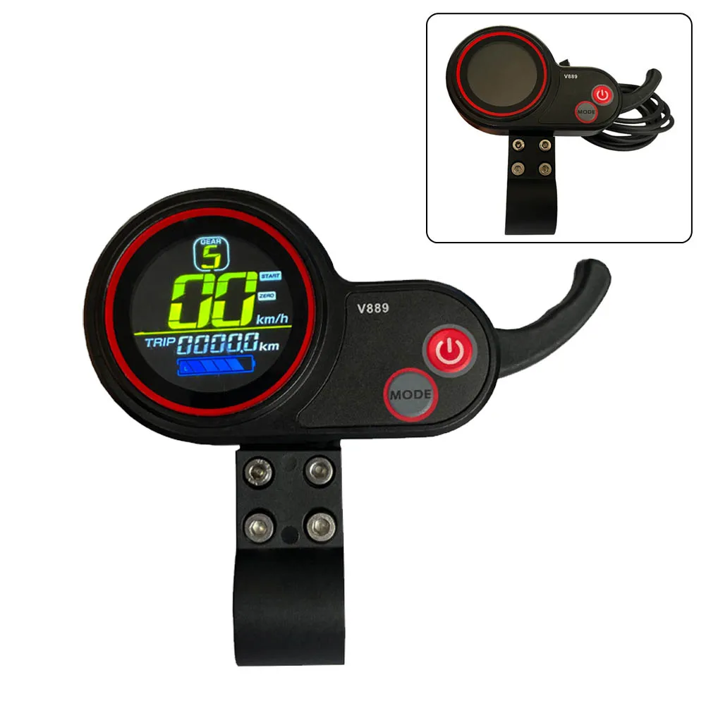 

24/36/48V 6Pin SM Plug Electric Scooter Display With USB Port For UART No.2 Protocol Controller E-Scooter Hook Finger Throttle