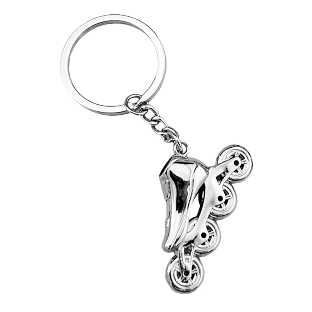 Roller Skate Keychain for Keys Plush Wallet Zinc Alloy Men Silver Chains Women's Skates Boys