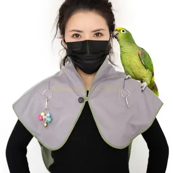 F26C Parrot Anti-Scratch Shoulder Protector Hang Bird Anklet and Toy Multi-functional Pet Pad Diaper Shawl for Small Medium 1