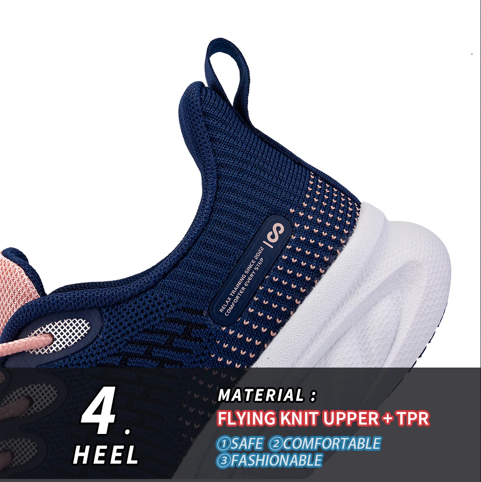 Baasploa 2022 Spring Fashion Women Sneaker Comfortable Knit Running Shoes Female Tenis Sneaker Lightweight Walking Shoes