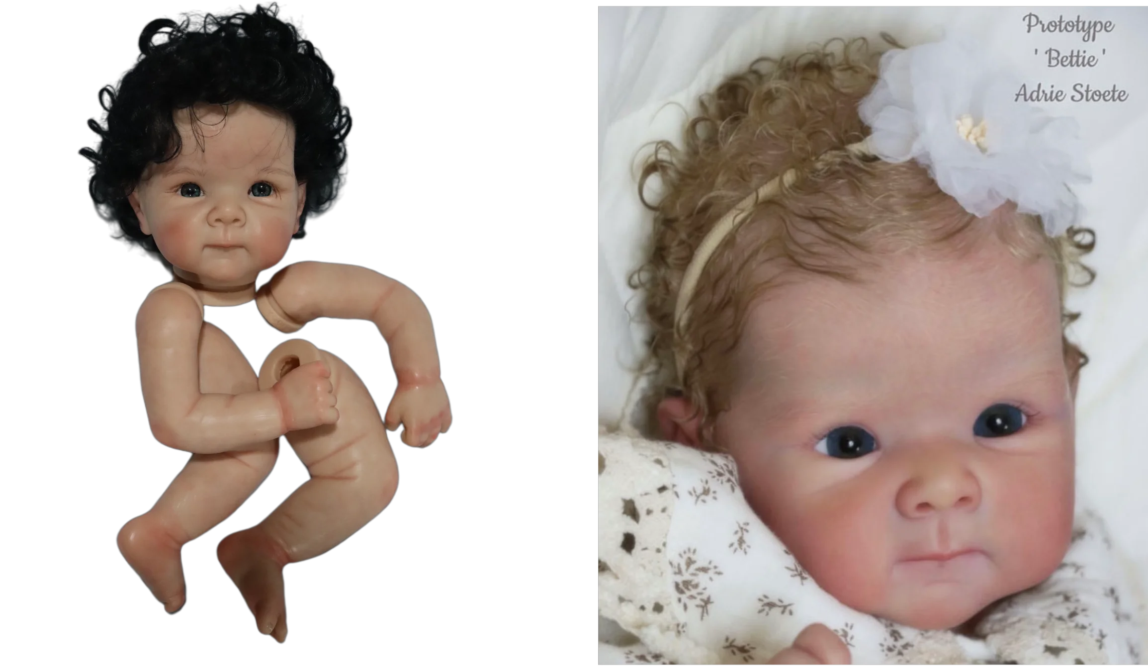 FBBD 19inch Painted Kit Reborn Baby Doll Bettie By Artist Not Cheap