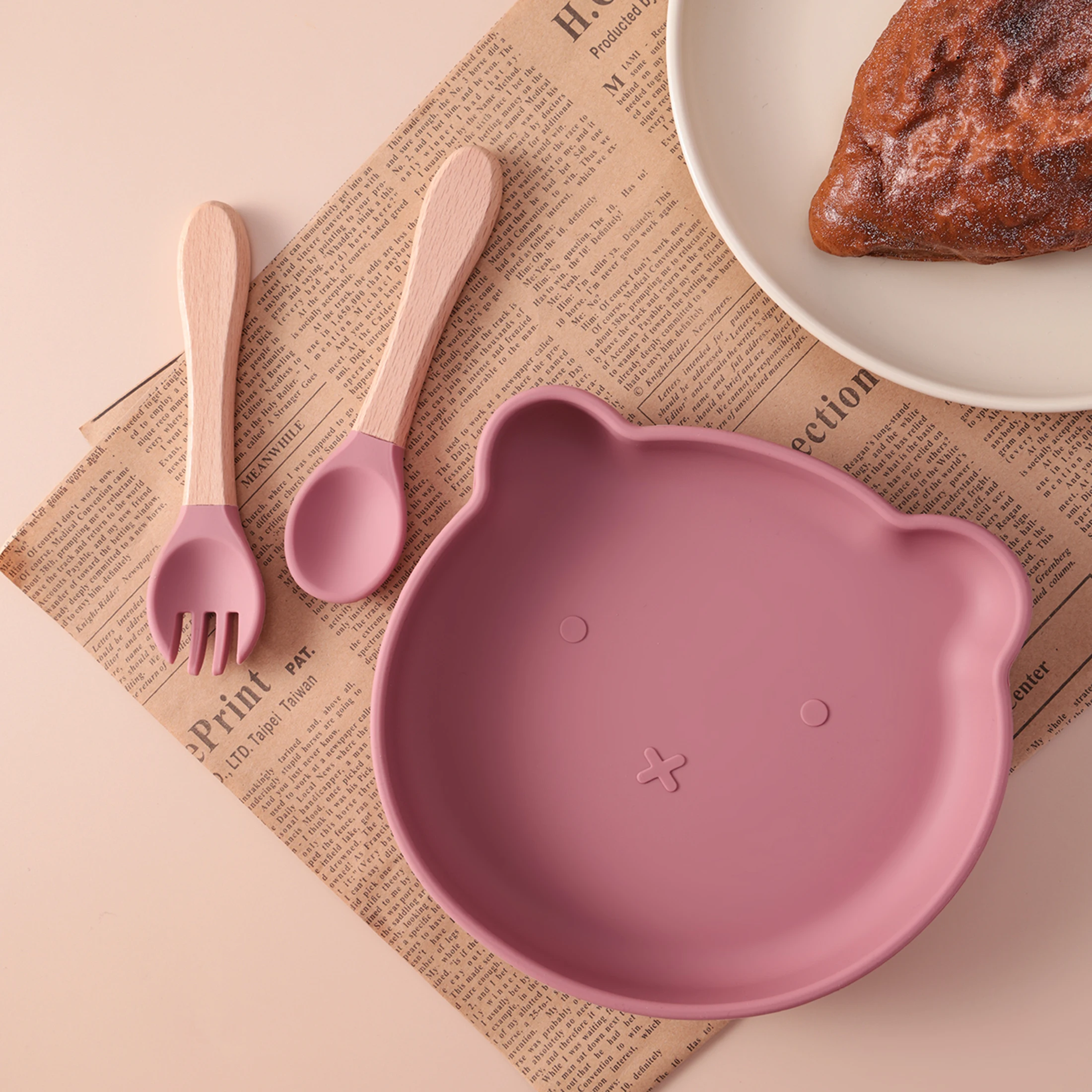 Bear Silicone Feeding Set 3