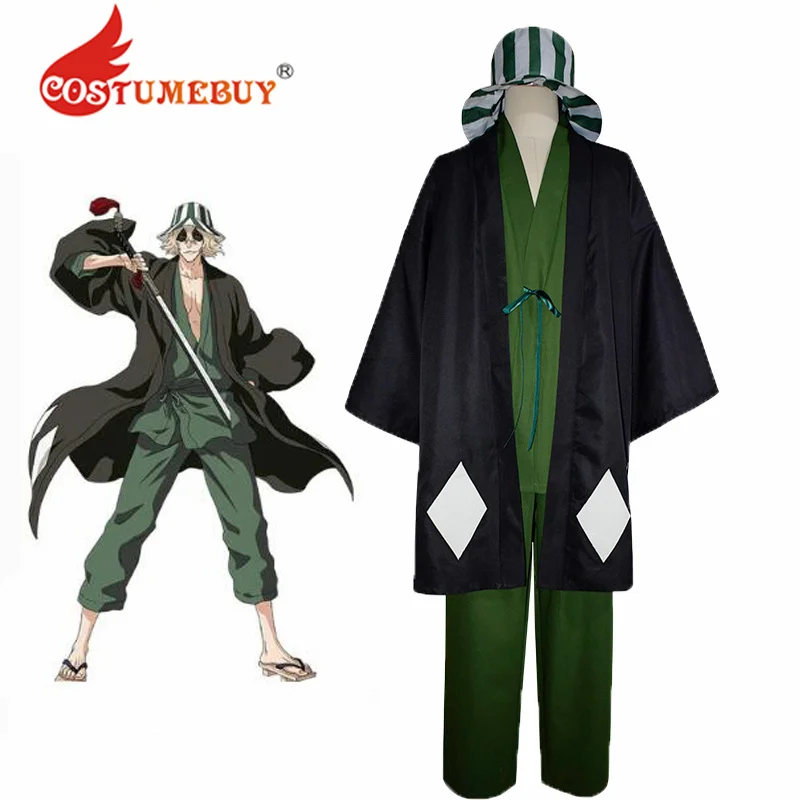 

Bleach Kisuke Urahara Cosplay Costume Uniform Halloween Kimono Men Outfit Cape Top Pants Hat Thousand Year Blood War Cosplay