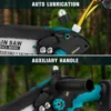 Gisam 8 Inch Brushless Chain Saw with Oil Can Cordless Handheld Pruning Chainsaw Woodworking Electric Saw Cutting Power Tools 4
