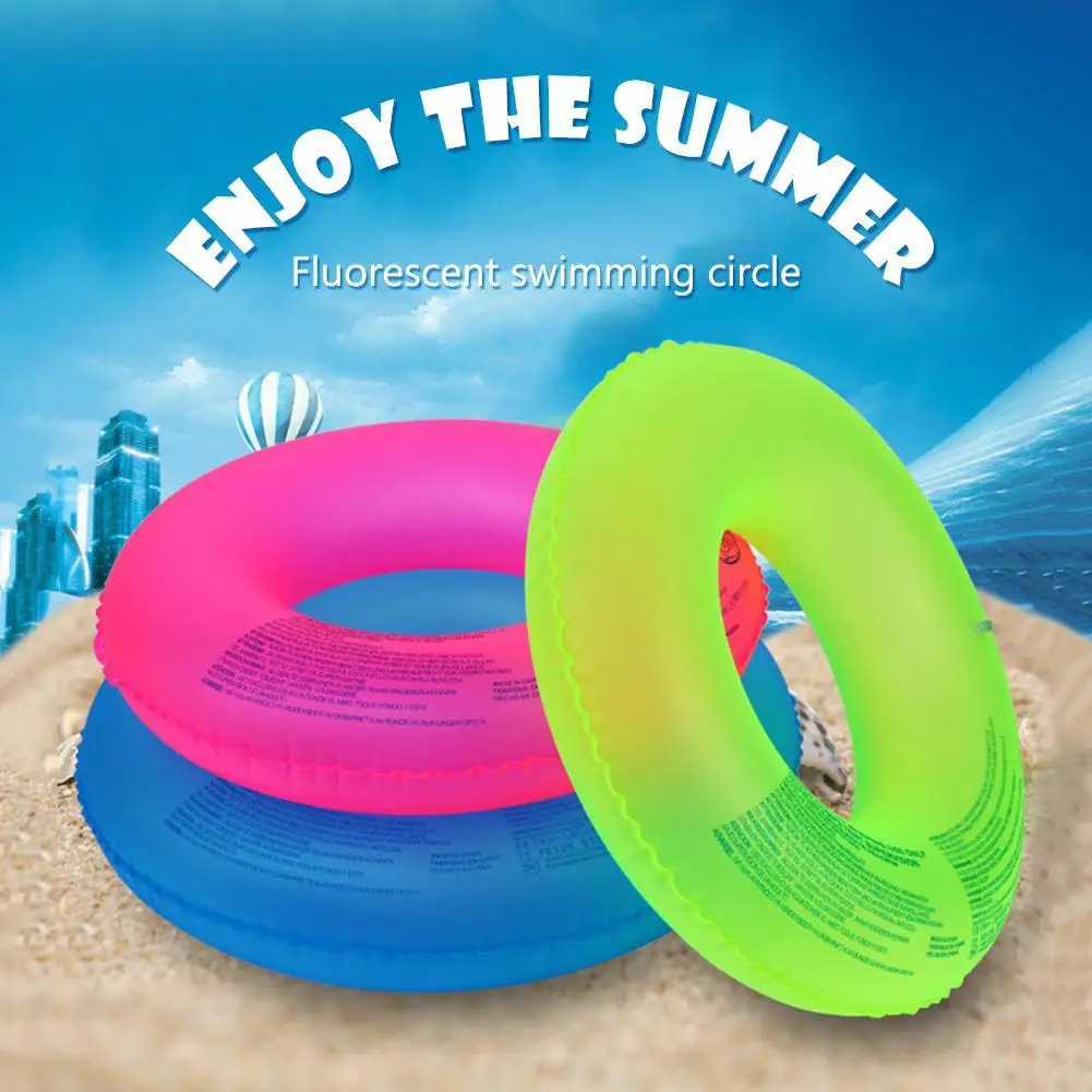 Swim Tube Inflatable Fluorescent Life Ring for Swimming Beach Water Sports Buoy Summer Inflatable Floating Row