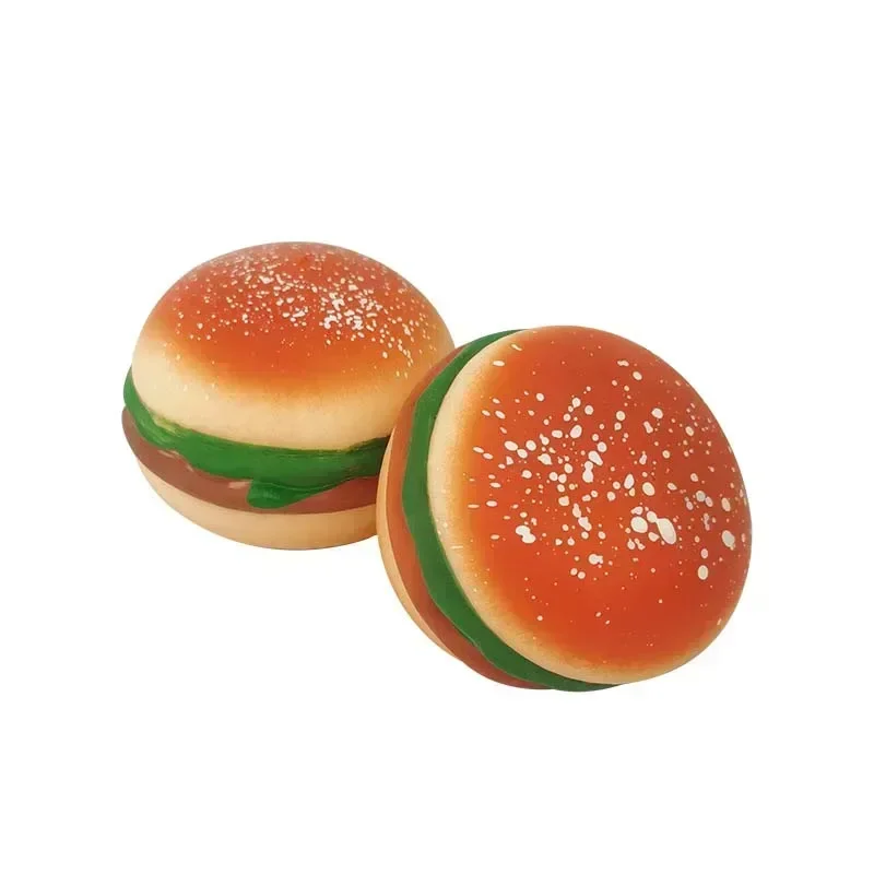 NEW Burger Stress Ball 3D Squishy Hamburger Fidget Toys Silicone Decompression Silicone Squeeze Ball Fidget Sensory Toy 5