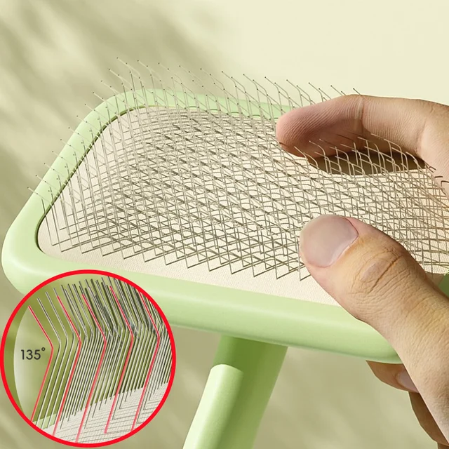Dog Brush Pet Hair Remover Massage Cat Brush Stainless Steel Combs for Dog Hair Cleaning Comfortable Handle Brushes Pet Grooming Dog Brush Pet Hair Remover Massage Cat Brush Stainless Steel Combs for Dog Hair Cleaning Comfortable Handle Brushes Pet Grooming