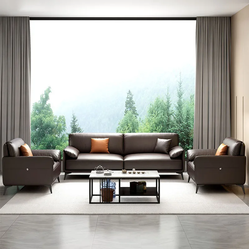 Lazy Floor Office Sofas Executive Modern Ergonomic Leather Reception Office Sofas Accent Muebles Para Hogar Furniture