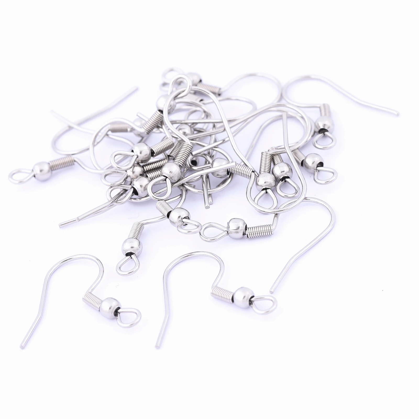 50pcs Stainless Steel 316 Earring Hooks Hypo Allergenic For Jewelry Making  Rose Gold Plated Diy Ear Wire Findings