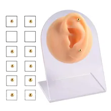 

12 pcs/pack unisex holeless nose studs non-perforated gold ball magnetic magnet lip stud ear studs small size ear bone studs