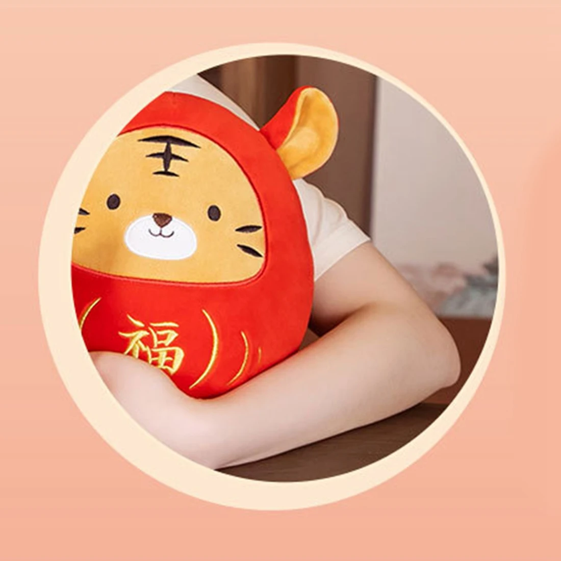 2022 Year of the Tiger Mascot Tiger Doll Plush Toys New Year Elements Toys 15CM 6